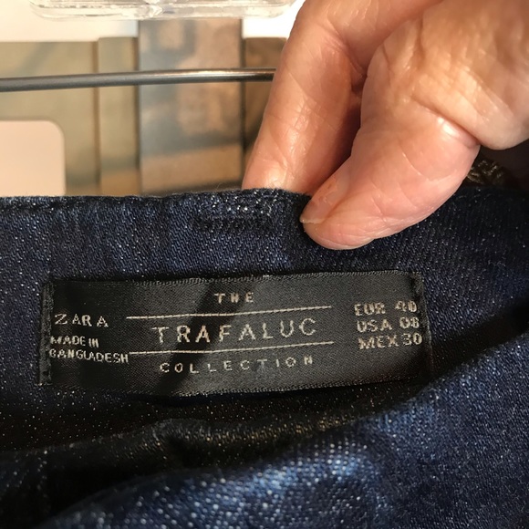 Zara Trafaluc dark denim sz 8 culottes - Picture 4 of 5
